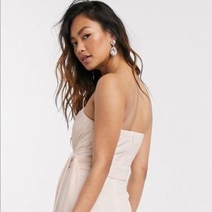 ASOS TFNC bandeau wrap bridesmaid dress